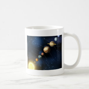 Taza De Café Sistema Solar del espacio