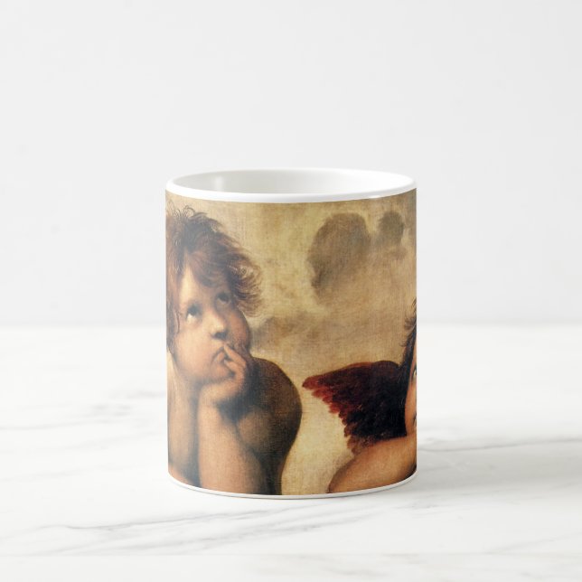Taza De Café Sistine Madonna Angels por Raphael Sanzio (Centro)