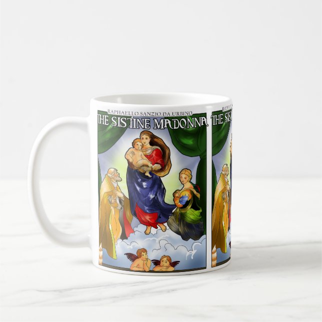 Taza De Café Sistine Madonna Coffee Mug (Izquierda)