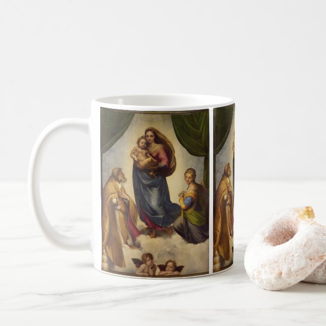 Taza De Café Sistine Madonna por Rapahel (Con donut)