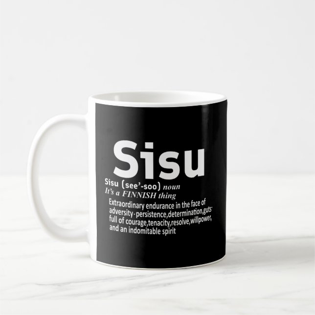 Taza De Café Sisu Finlandia finlandesa Sisu Finns Sisu Sisu Def (Izquierda)