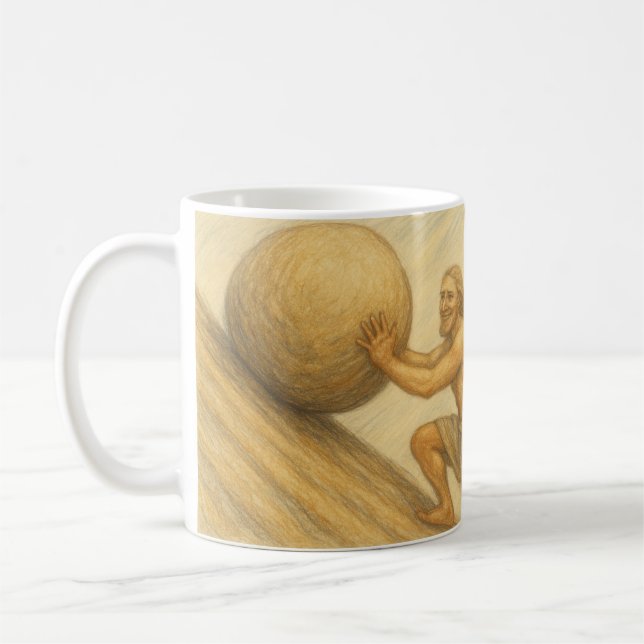 Taza De Café Sisyphus Happy (Izquierda)
