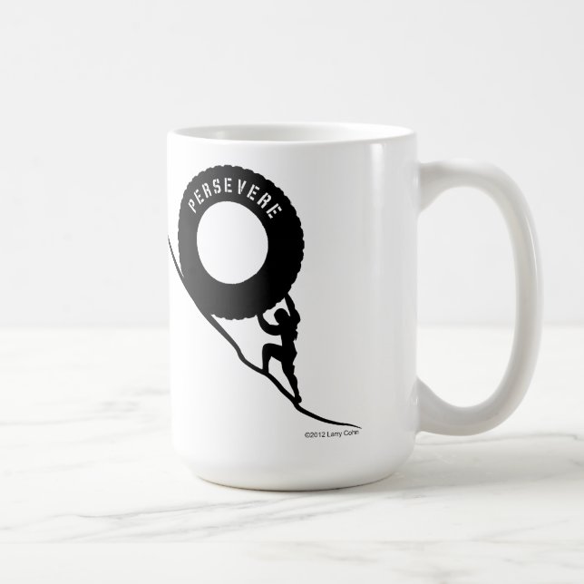 Taza De Café Sisyphus Perseverar Mug (Derecha)