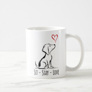 Taza De Café Sit-Stay-Love Beagle