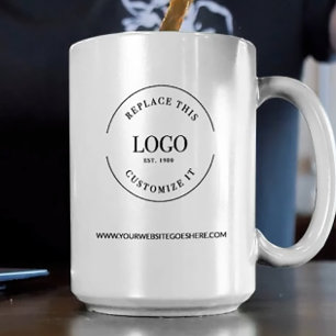 Taza De Café Sitio web de logotipo promocional empresarial pers