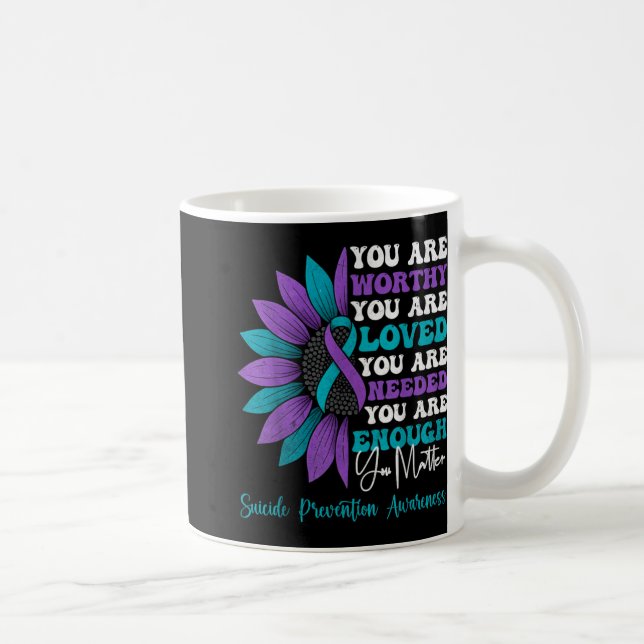 Taza De Café Sitive Motivational Suprt Suicide Prevention Aware (Derecha)