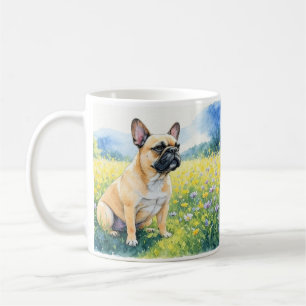 Taza De Café Sitting Frenchie Bulldog francés acuarela