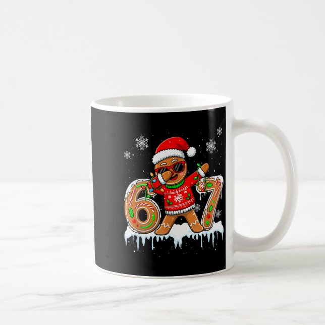 Taza De Café Six Seven 67 Christmas Funny Santa Gingerbread Dab (Derecha)