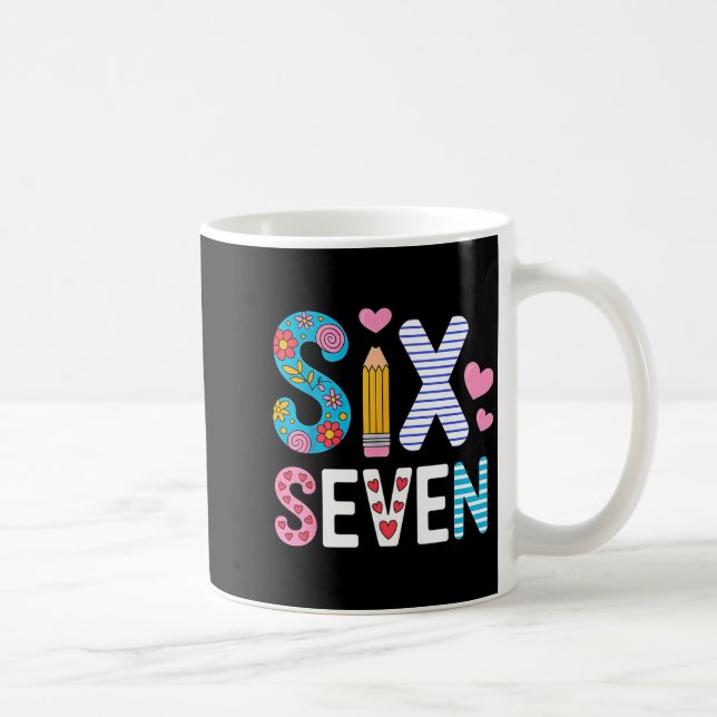 Taza De Café Six Seven 6 7 Meme Teacher  (Derecha)