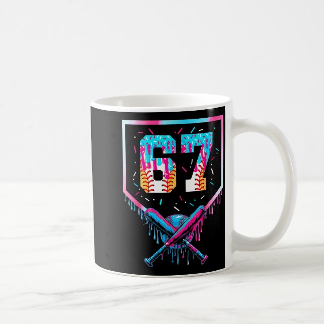 Taza De Café Six Seven Baseball Ice Cream Drip Cool 67 Gen Alph (Derecha)