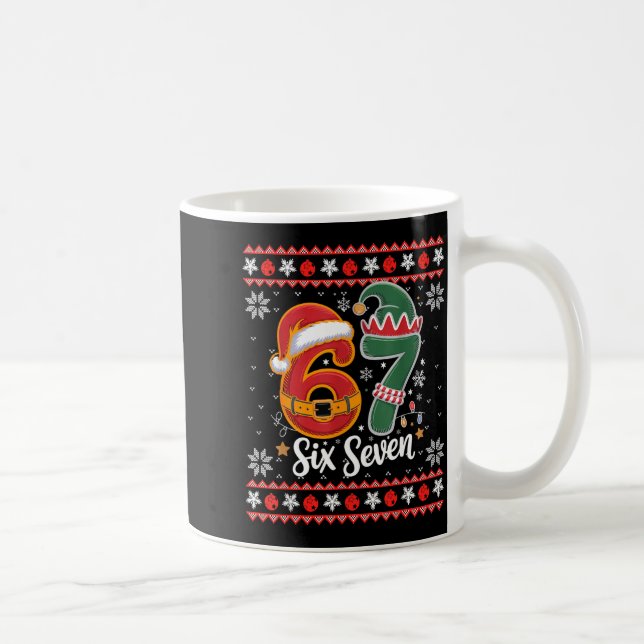 Taza De Café Six Seven Christmas 6 7 Ugly Christmas Sweater Boy (Derecha)
