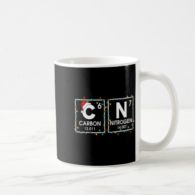 Taza De Café Six Seven Christmas Carbon Nitrogen 67 Funny Scien (Derecha)
