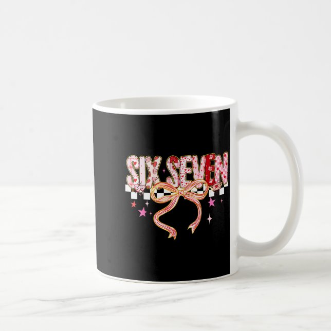 Taza De Café Six Seven Coquette Bow Women Girl Funny Valentines (Derecha)