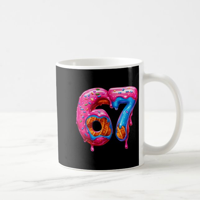 Taza De Café Six Seven Donut Ice Cream Drip Cool Meme Funny 67  (Derecha)
