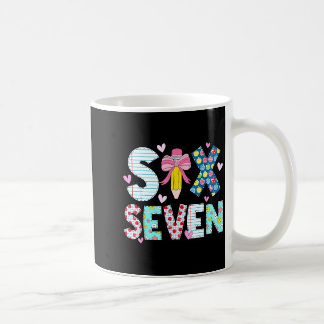 Taza De Café Six Seven Meme 67 Teacher Women Students Kids 6-7  (Derecha)