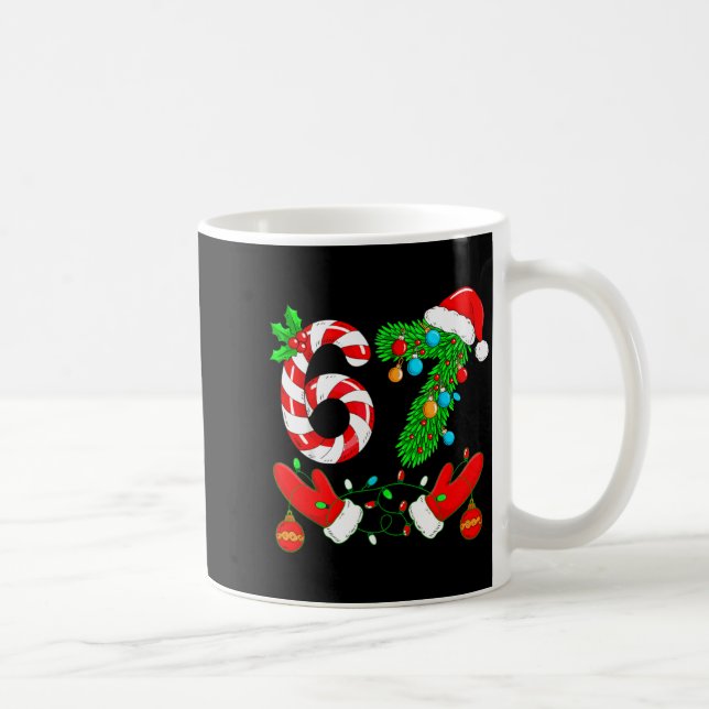 Taza De Café Six Seven Meme Christmas 67 Santa Christmas  (Derecha)