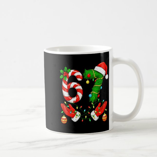 Taza De Café Six Seven Meme Christmas 67 Santa Funny Christmas  (Derecha)