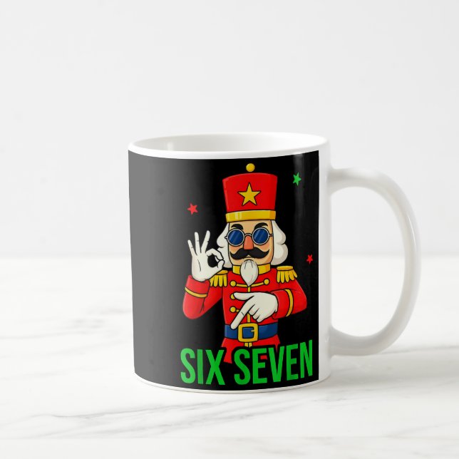 Taza De Café Six Seven Meme Funny Holiday Toy Soldier  (Derecha)