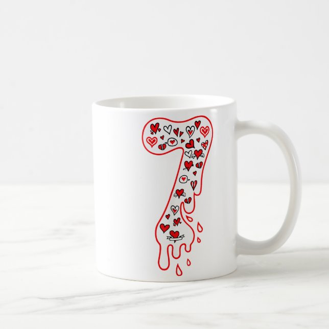 Taza De Café Six Seven Meme Number 7 Couples Matching Valentine (Derecha)