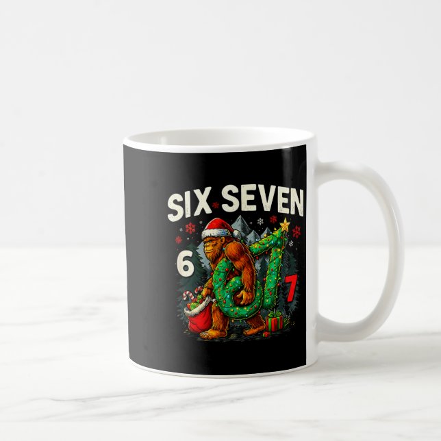 Taza De Café Six Seven Santa Bigfoot Christmas Sasquatch 67 Fun (Derecha)