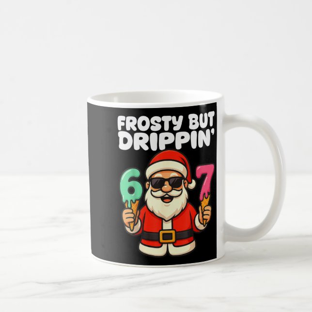 Taza De Café Six Seven Santa Santa Sungles Ice Cream Christmas  (Derecha)