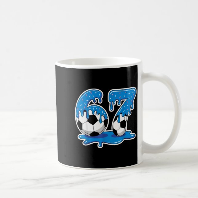 Taza De Café Six Seven Soccer Ice Cream Drip Funny Design  (Derecha)