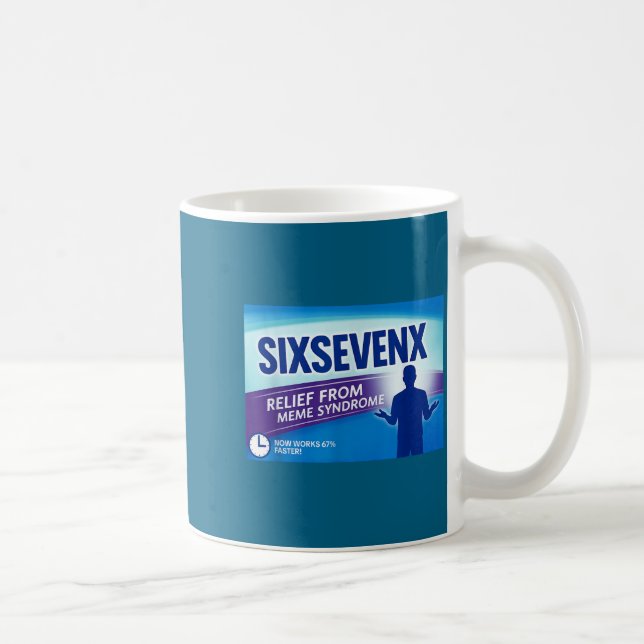 Taza De Café Sixsevenx Relief From Meme Numbers Parody Teacher  (Derecha)