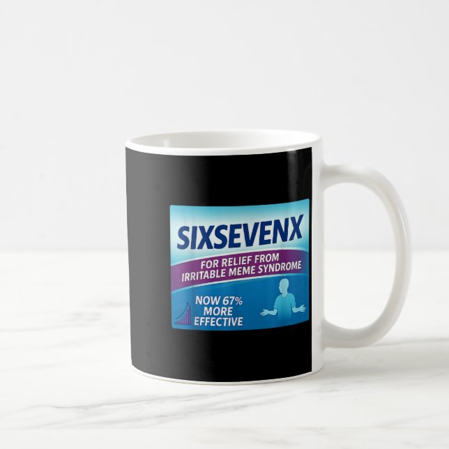 Taza De Café Sixsevenx Relief From Meme Numbers Parody Teacher  (Derecha)