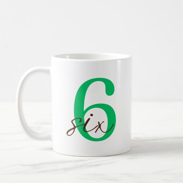 Taza De Café Sixth 6 Year Anniversary with Personalization (Izquierda)