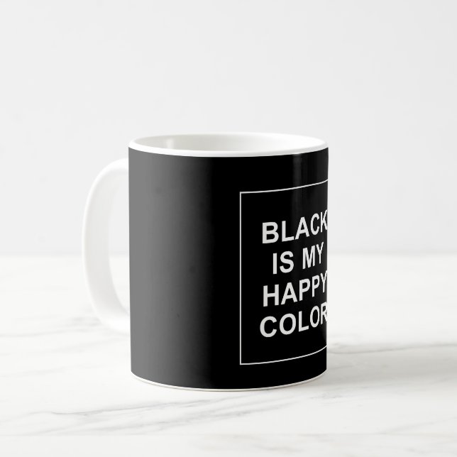 TAZA DE CAFÉ SKAM - BLACK IS MY HAPPY COLOR (Anverso izquierdo)