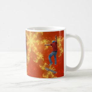 Taza De Café Skateboarder consigue algo de Air Action Street Ku