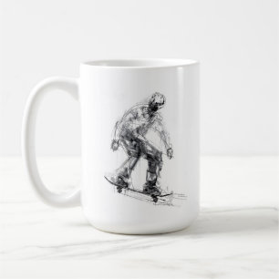 Taza De Café Skater abstracto en movimiento