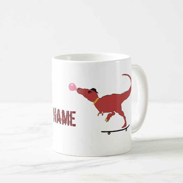 Taza De Café Skater T-rex (Anverso derecho)