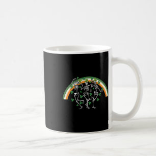 Taza De Café Skeleton bailando el Día de la cerveza irlandesa D
