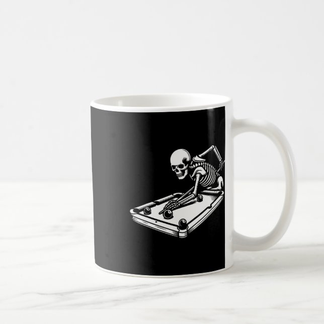 Taza De Café Skeleton Billiards Halloween Pool Snooker Billiard (Derecha)
