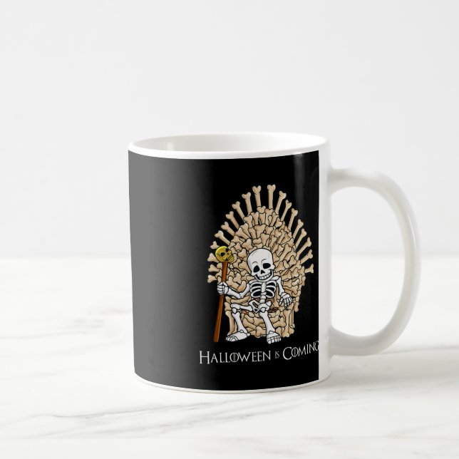 Taza De Café Skeleton Bones Throne Fun Halloween (Derecha)