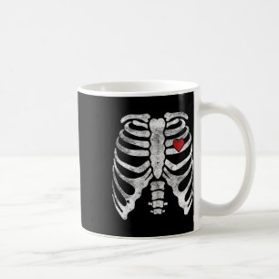 Taza De Café Skeleton Corazón Rib Cage Rayos X Niños adultos Di