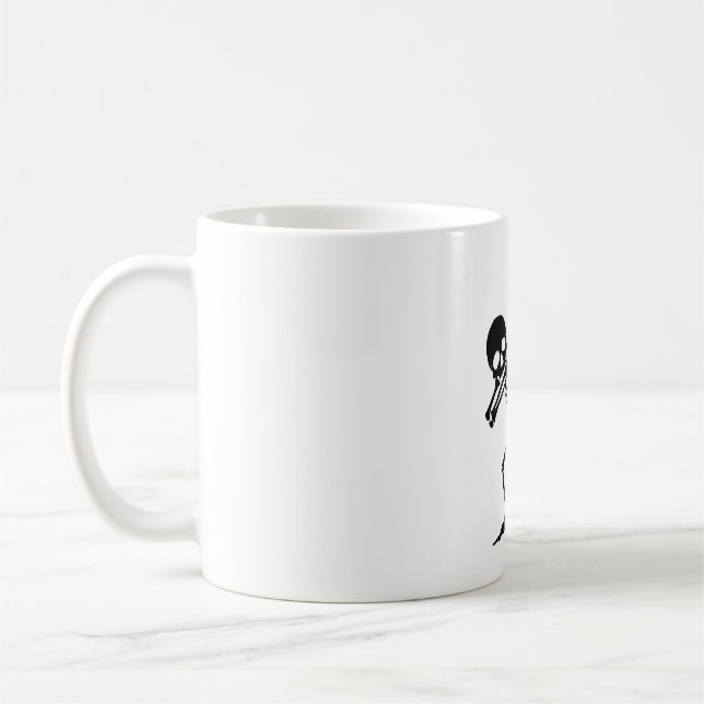 Taza De Café Skeleton dabbing - camisa de los hombres del cráne (Izquierda)