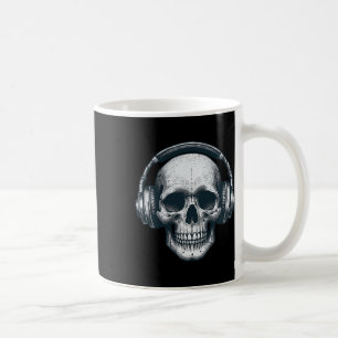 Taza De Café Skeleton Dj Auriculares Hocico Músico De Calavera