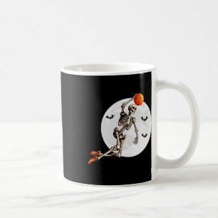 Taza De Café Skeleton Dunk Baloncestista Halloween Moon