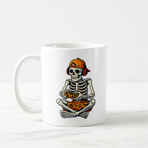 Taza De Café Skeleton Gamer Auriculares divertidos juegos Hallo