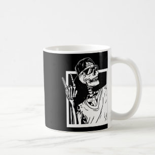 Taza De Café Skeleton Hand Halloween Disstume divertida música 