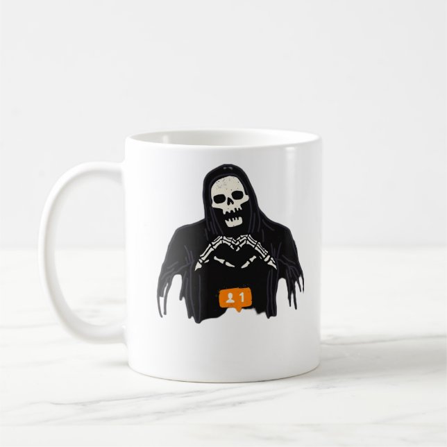 Taza De Café Skeleton Hand Hearlower Classic (Izquierda)