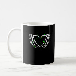 Taza De Café Skeleton Hand Heart Rótulo disstume Halloween