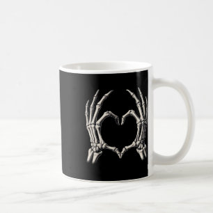 Taza De Café Skeleton Hand Heart Xray Retro Funny Halloween Cos
