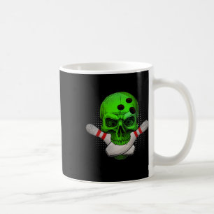 Taza De Café Skeleton Head Skull Bowball Y Pins Happy Ha