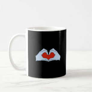 Taza De Café Skeleton Heart Hands Classic & Basic Halloween