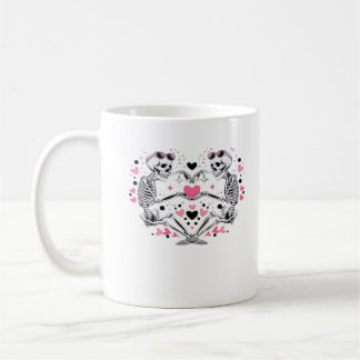 Taza De Café Skeleton Heart Hands Classic Viral