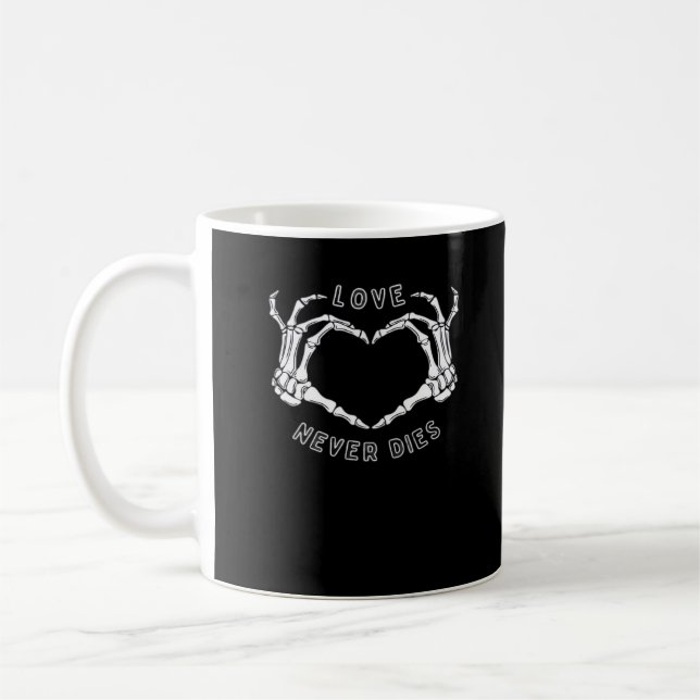 Taza De Café Skeleton Heart Hands Funny y Classic (Izquierda)