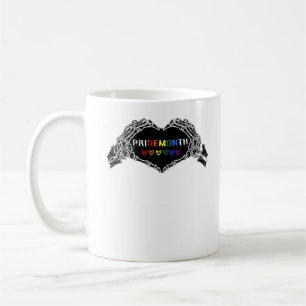 Taza De Café Skeleton Heart Hands LGBTQIA
